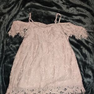 No Boundaries Pink Flower Blouse For Petite Size M